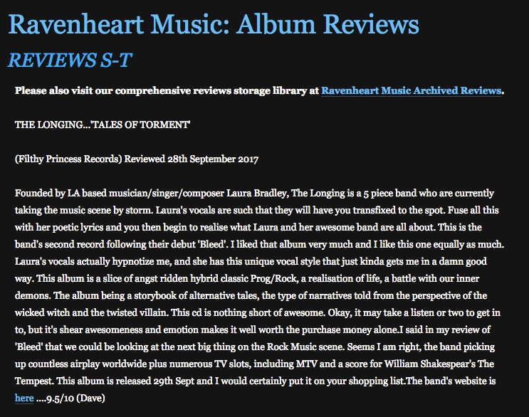 Ravenheart Music review